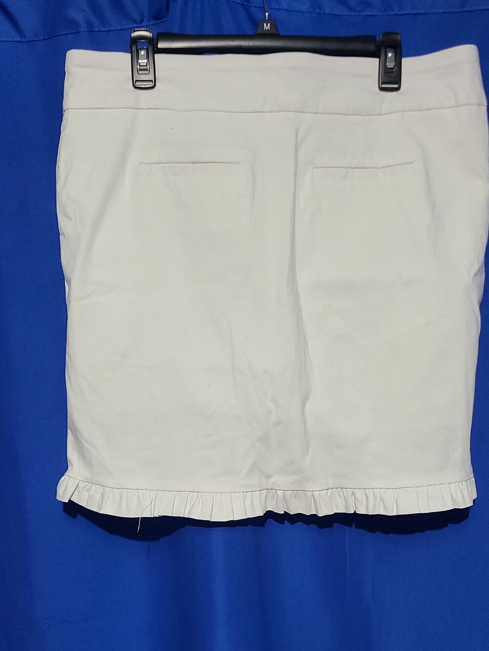 Kim Rogers Women’s White Ruffle-Hem Mini Skort Size 16 - Picture 4 of 7